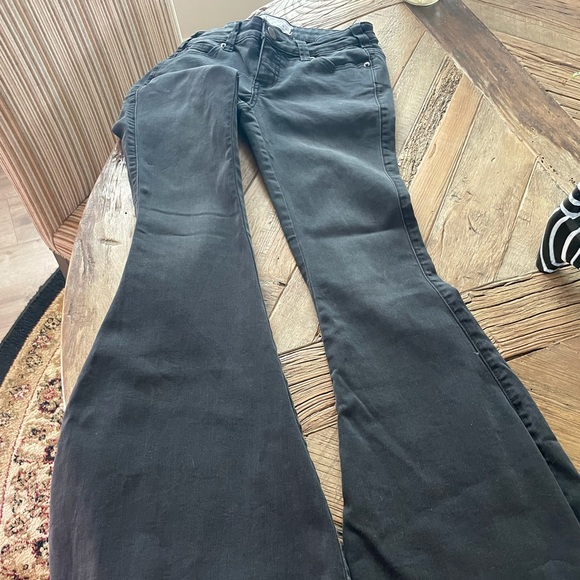 Free People Denim - Free People Black Flare Jeans